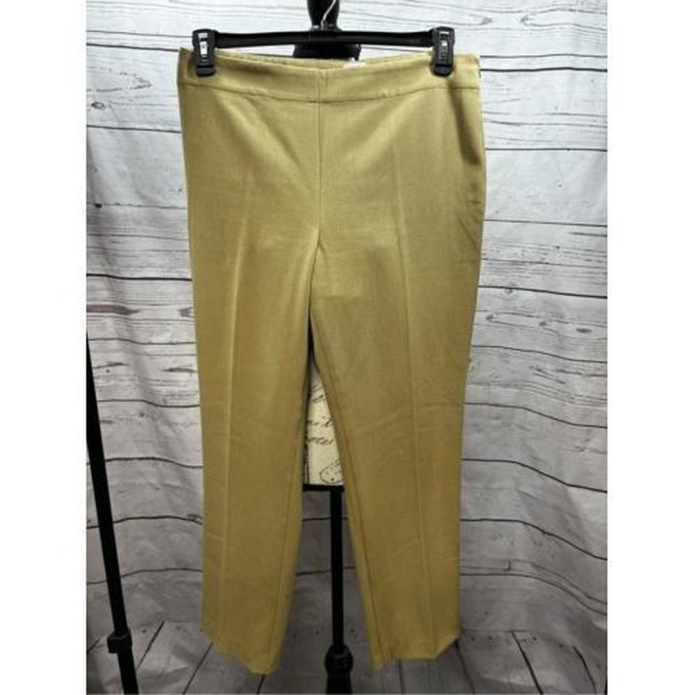 Talbots Heritage Womens Pants Size 10 Tan Polyester Rayon Spandex Straight Leg